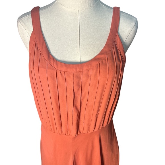 Banana Republic Dusty Mauve Maxi Dress Size 8 Sleeveless Pleated Waist Flowy - Picture 3 of 8